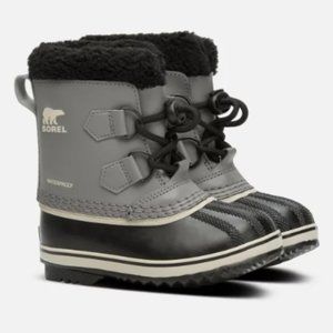 Sorel Kids Black and Gray Rain & Snow Boots